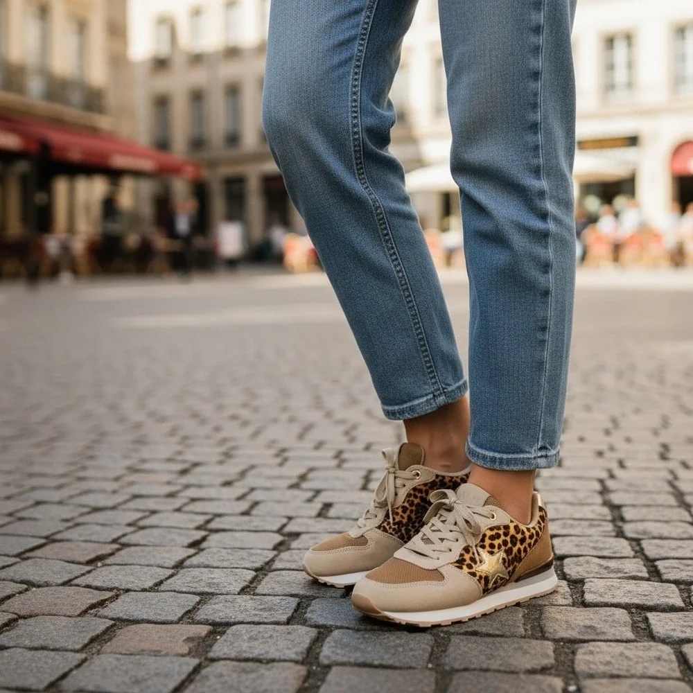 Vintage Havana Sneakers‎ Womens Size 6 Renee Wild Cheetah Star Leopard Print NEW - Picture 2 of 15